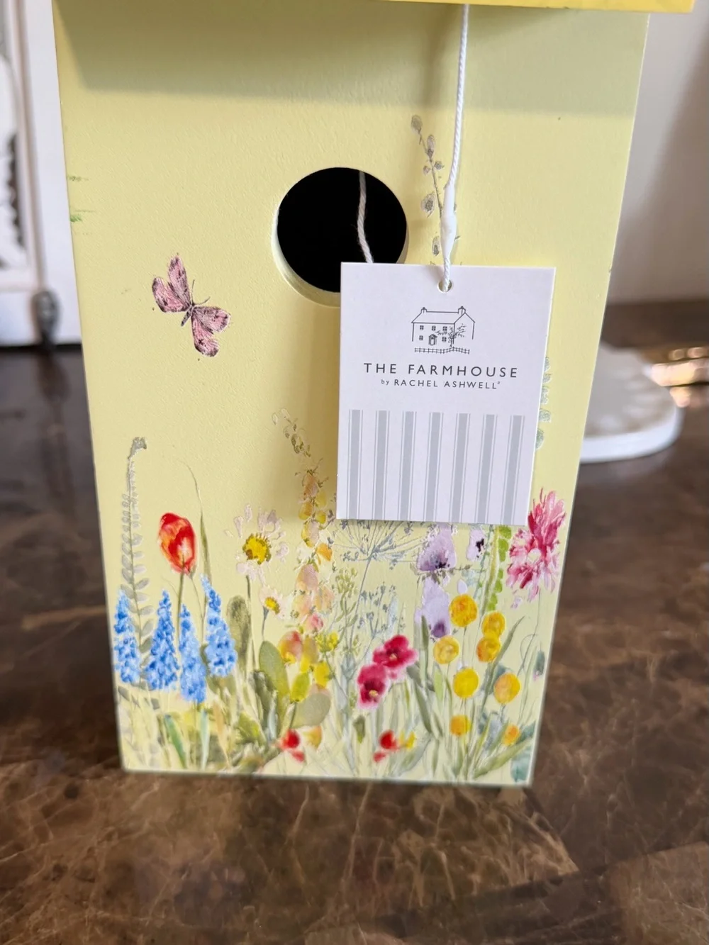 The Farmhouse by Rachel Ashwell Floral Birdhouse - Yellow
